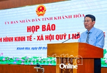 UBND tỉnh Khánh Hòa tổ chức họp báo tình hình kinh tế - xã hội quý I