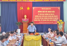Đồng chí Trưởng Ban Tuyên giáo và Dân vận Tỉnh ủy làm việc với Ban Thường vụ Đảng ủy các xã: Khánh Vĩnh, Tây Khánh Vĩnh, Nam Khánh Vĩnh.