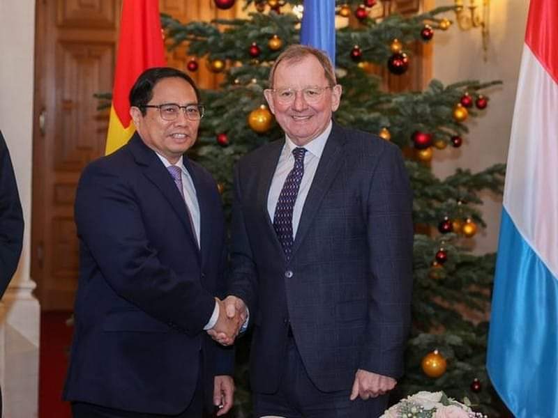 Thủ tướng Phạm Minh Chính hội kiến Chủ tịch Nghị viện Luxembourg Fernand Etgen