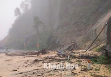 Đèo Khánh Lê bị sạt lở