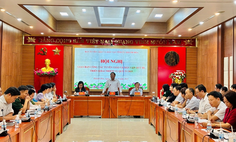 Ban Tuyên giáo và Dân vận Tỉnh ủy tổ chức Hội nghị giao ban quý III, triển khai nhiệm vụ quý IV/2025