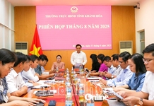 Phiên họp Thường trực HĐND tỉnh Khánh Hòa tháng 8-2025