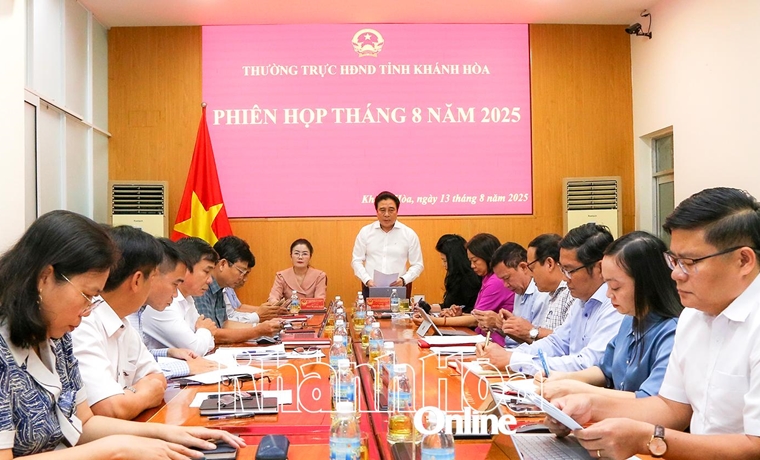 Phiên họp Thường trực HĐND tỉnh Khánh Hòa tháng 8-2025