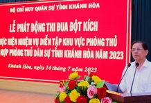 Bộ Chỉ huy Quân sự tỉnh Khánh Hòa: Phát động đợt thi đua đột kích thực hiện nhiệm vụ diễn tập với chủ đề “Tích cực chủ động, khắc phục khó khăn, đoàn kết hiệp đồng, lập công Quyết thắng”