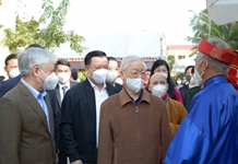 Tổng Bí thư Nguyễn Phú Trọng vui mừng dự Ngày hội đoàn kết toàn dân tộc