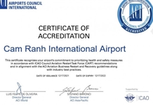 Cảng Hàng không quốc tế Cam Ranh được gia hạn chứng nhận Sân bay an toàn về phòng, chống dịch