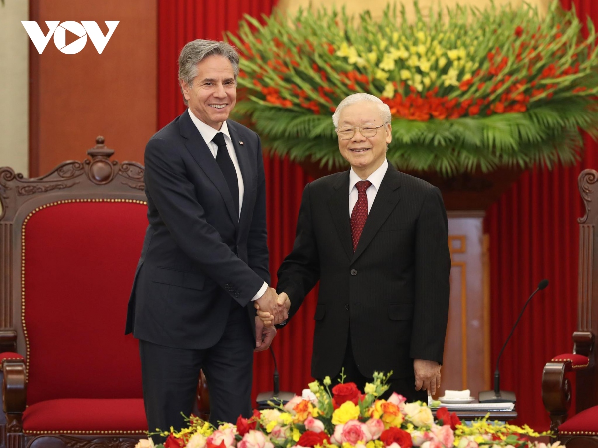 Tổng Bí thư Nguyễn Phú Trọng tiếp Ngoại trưởng Hoa Kỳ Antony Blinken