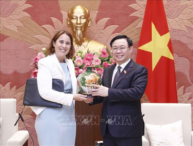         Chủ tịch Quốc hội Vương Đình Huệ tiếp Đại sứ New Zealand Tredene Cherie Dobson    