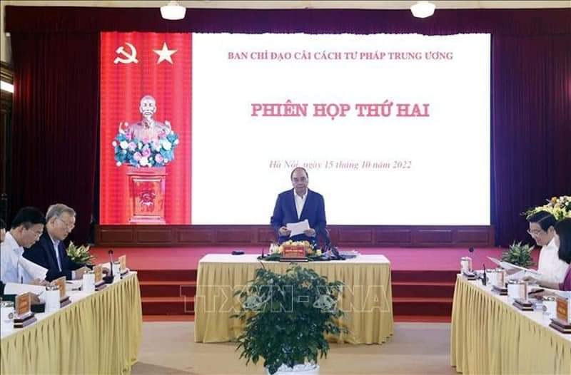 Chủ tịch nước chủ trì Phiên họp thứ hai Ban Chỉ đạo Cải cách Tư pháp Trung ương