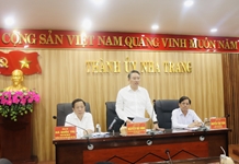 Thường trực Tỉnh ủy Khánh Hòa làm việc với Ban Thường vụ Thành ủy Nha Trang