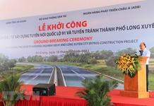 Chủ tịch nước dự lễ khởi công dự án tuyến nối Quốc lộ 91 và tuyến tránh thành phố Long Xuyên