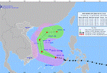 Bão số 9 sẽ gây mưa và gió mạnh nhất cho khu vực đất liền nước ta
