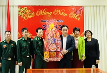 Phó Bí thư Thường trực Tỉnh ủy, Chủ tịch HĐND tỉnh Nguyễn Khắc Toàn thăm đơn vị trực chiến