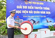 Học viện Hải quân tổ chức giải bơi truyền thống