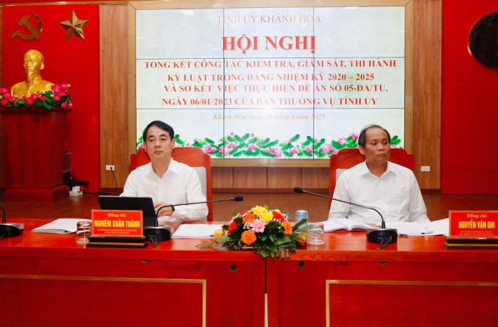 Ban Thường vụ Tỉnh ủy tổng kết công tác kiểm tra, giám sát, thi hành kỷ luật của Đảng nhiệm kỳ 2020 - 2025