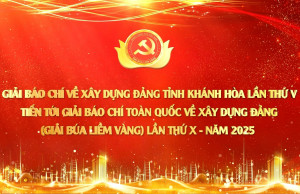 Tiếp tục đẩy mạnh tuyên truyền, đôn đốc tham gia Giải báo chí về xây dựng Đảng tỉnh Khánh Hòa lần thứ V tiến tới Giải báo chí toàn quốc về xây dựng Đảng (Giải Búa liềm vàng) lần thứ X - năm 2025
