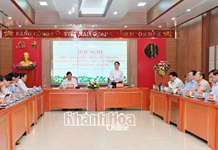 Thường trực Tỉnh ủy Khánh Hòa và Thường trực Tỉnh ủy Ninh Thuận tổ chức hội nghị về sáp nhập đơn vị hành chính cấp tỉnh