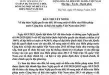 Thuyết minh về dự thảo Nghị quyết sửa đổi, bổ sung một số điều của Hiến pháp nước Cộng hòa xã hội chủ nghĩa Việt Nam năm 2013