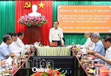 Trưởng ban Chính sách, chiến lược Trung ương Trần Lưu Quang kiểm tra công tác vận hành thử mô hình chính quyền địa phương 2 cấp tại Khánh Hòa và Ninh Thuận