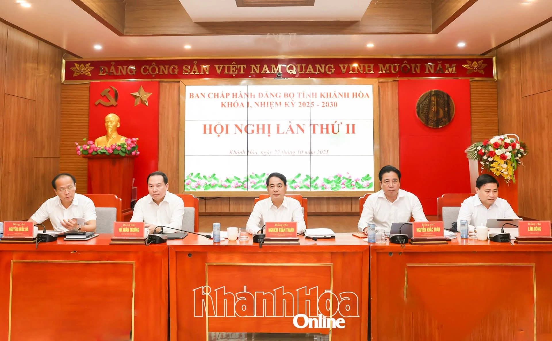 Hội nghị Tỉnh ủy Khánh Hòa lần thứ 2, nhiệm kỳ 2025 - 2030