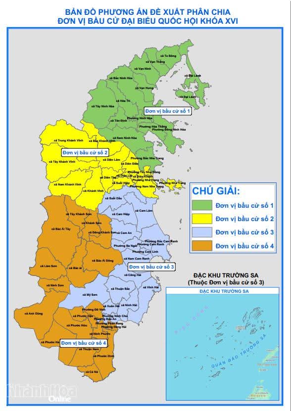 Khánh Hòa có 4 đơn vị bầu cử đại biểu Quốc hội, 19 đơn vị bầu cử đại biểu HĐND tỉnh nhiệm kỳ 2026 - 2031