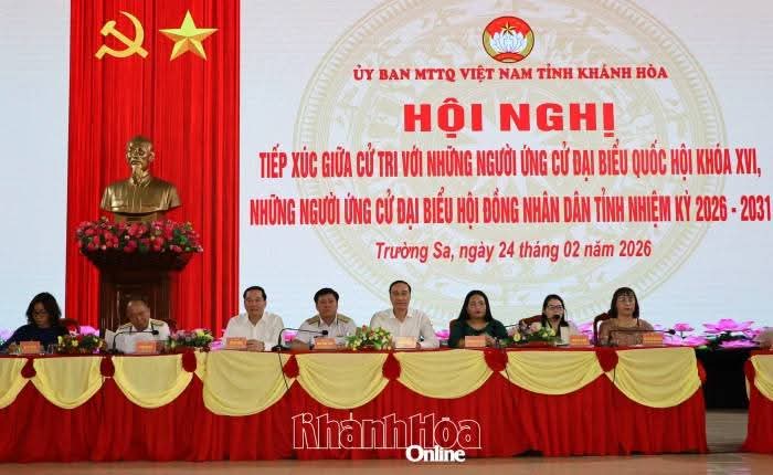 Hội nghị tiếp xúc cử tri với những người ứng cử đại biểu Quốc hội khoá XVI và đại biểu HĐND tỉnh nhiệm kỳ 2026 - 2031