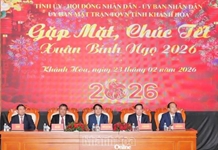 Thường trực Tỉnh ủy Khánh Hòa gặp mặt đầu xuân và phát động phong trào thi đua lao động, sản xuất năm 2026