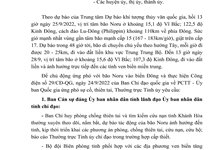 Tăng cường công tác chỉ đạo phòng, chống và ứng phó với bão Noru