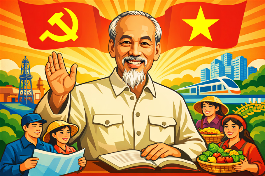 Chủ tịch Hồ Chí Minh, lãnh tụ thiên tài của cách mạng Việt Nam - tấm gương tiêu biểu, mẫu mực nhất về tinh thần dám nghĩ, dám làm, dám đổi mới, sáng tạo vì sự nghiệp xây dựng và bảo vệ Tổ quốc