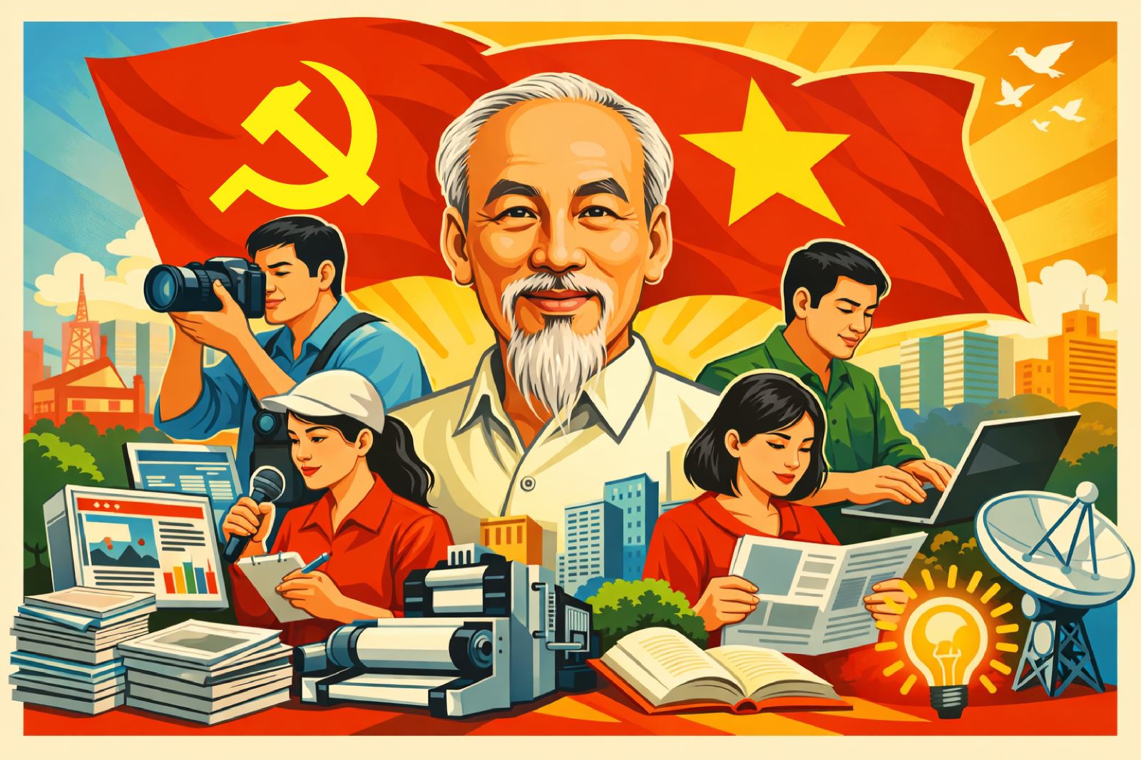 Tư tưởng Hồ Chí Minh về báo chí tham gia xây dựng, phát triển và bảo vệ nền tảng tư tưởng của Đảng