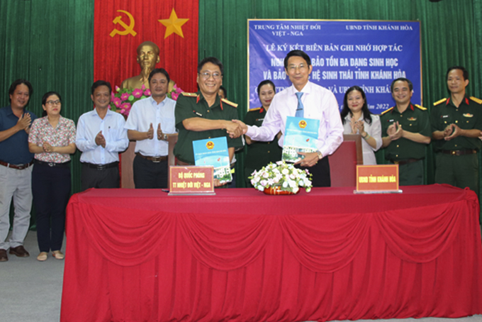 UBND tỉnh Khánh Hòa và Trung tâm Nhiệt đới Việt - Nga: Hợp tác bảo vệ các hệ sinh thái của tỉnh