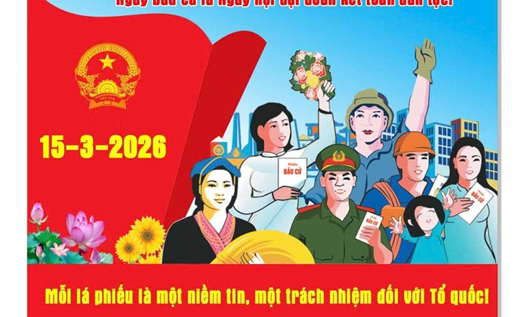 Tuyên truyền cuộc bầu cử đại biểu Quốc hội khóa XVI và bầu cử đại biểu Hội đồng nhân dân các cấp nhiệm kỳ 2026 - 2031