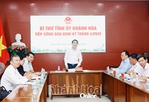 Bí thư Tỉnh ủy Nghiêm Xuân Thành tiếp công dân định kỳ tháng 4-2025