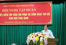 Tập huấn công tác biên tập bản tin phục vụ sinh hoạt chi bộ