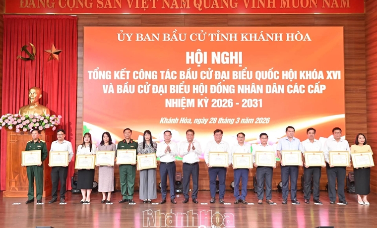 Ủy ban Bầu cử tỉnh Khánh Hòa: Tổng kết công tác bầu cử đại biểu Quốc hội khóa XVI và đại biểu HĐND các cấp nhiệm kỳ 2026 - 2031