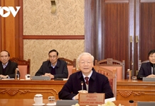 Ảnh: Tổng Bí thư chủ trì cuộc họp đánh giá tình hình tổ chức Tết Quý Mão 2023